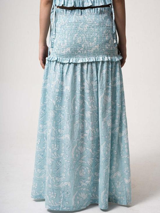  IKKIVI 롱 스커트 이키비 레이아 스커트 블루 - OTHER BRANDS