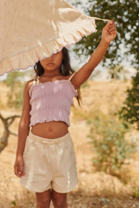  [키즈] Liilu 쇼츠/버뮤다 아동용 데님 반바지 (에크루 색상) - OTHER BRANDS