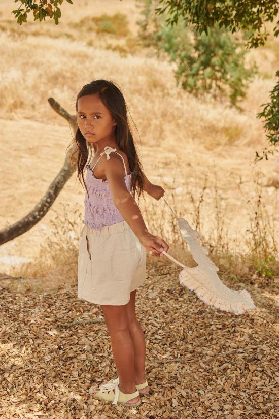  [키즈] Liilu 쇼츠/버뮤다 아동용 데님 반바지 (에크루 색상) - OTHER BRANDS