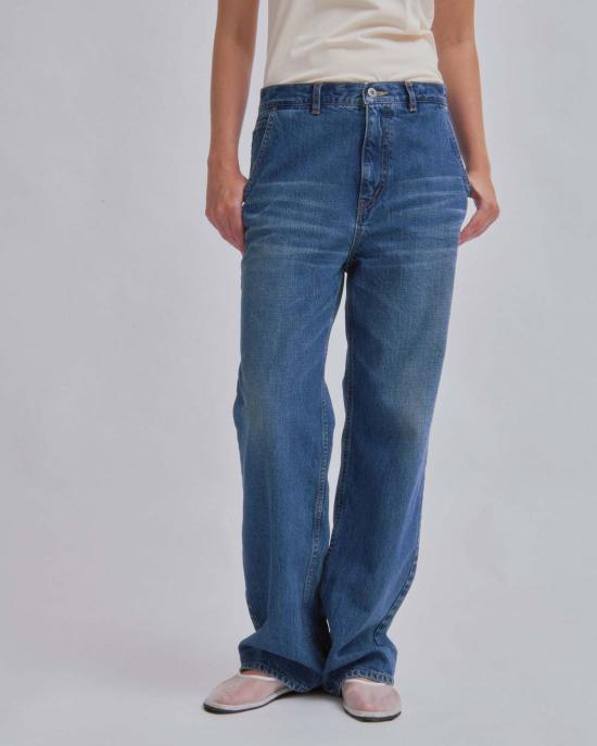  사야카 다비스 뉴욕 데님 팬츠 사야카 데이비스 뉴욕 스트레이트 레그 데님 라이트 블루