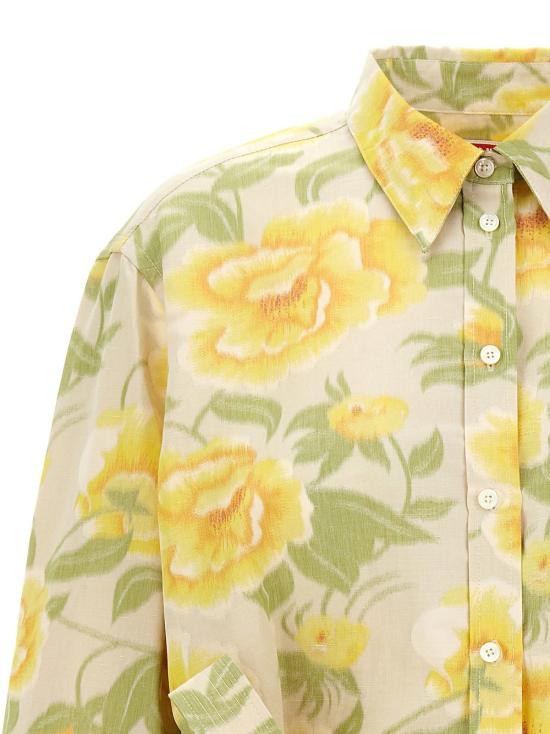  겐조 미디 원피스 모란 기모노 소매 드레스 멀티컬러 - KENZO