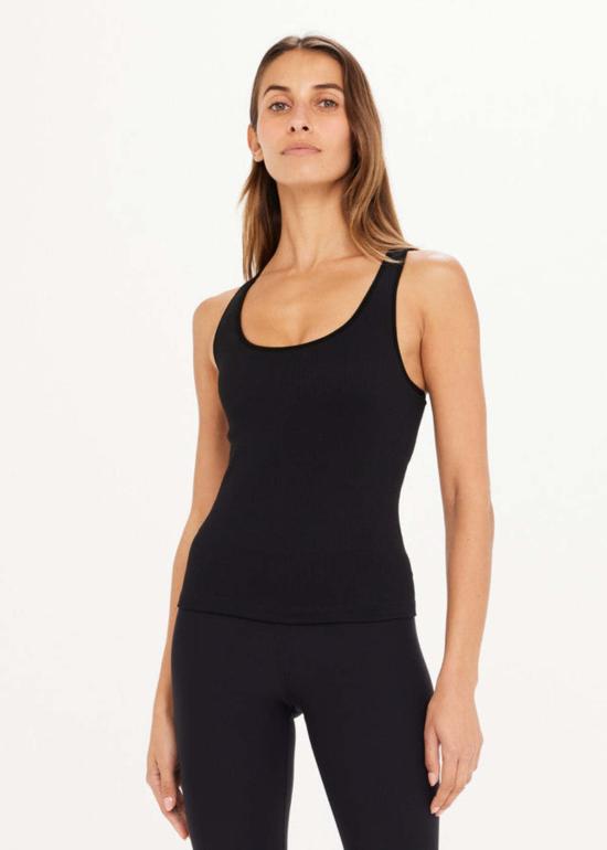  더 업사이드 민소매 티셔츠 업사이드 밸런스 심리스 레니 탱크 블랙