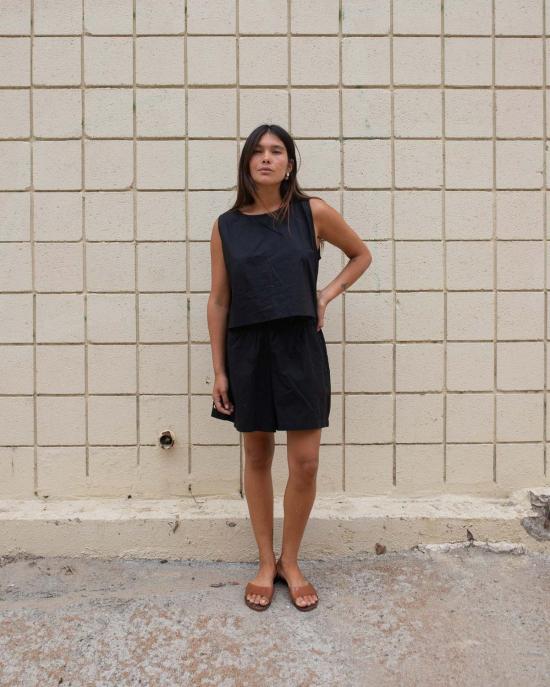  어니스트 코튼 민소매 티셔츠 파머 탱크 - HONEST COTTON