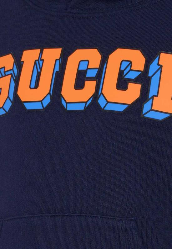 [키즈] 구찌 풀오버 아동용  로고 스웨트셔츠 블루 - GUCCI
