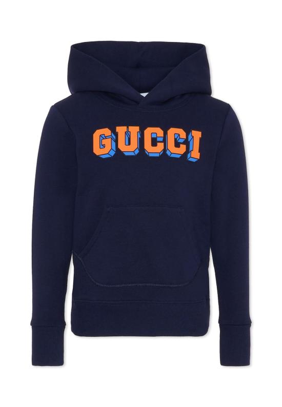  [키즈] 구찌 풀오버 아동용  로고 스웨트셔츠 블루