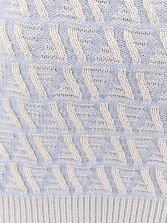  펜디 숏 스커트 자수 실크 블렌드 미니 스커트 블루 - FENDI