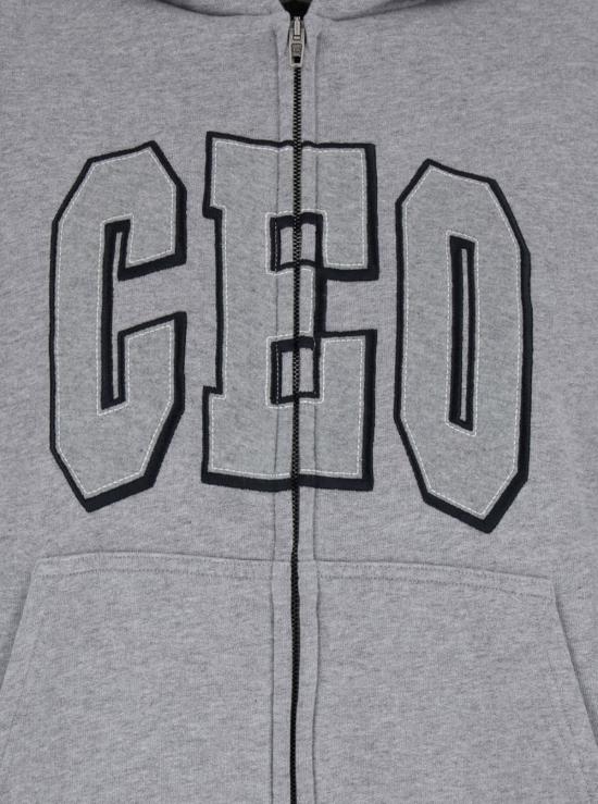  발렌시아가 가디건 스몰핏 지퍼업 스웨터 그레이 - BALENCIAGA