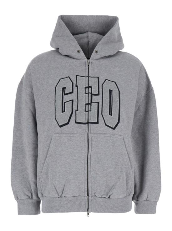  발렌시아가 가디건 스몰핏 지퍼업 스웨터 그레이