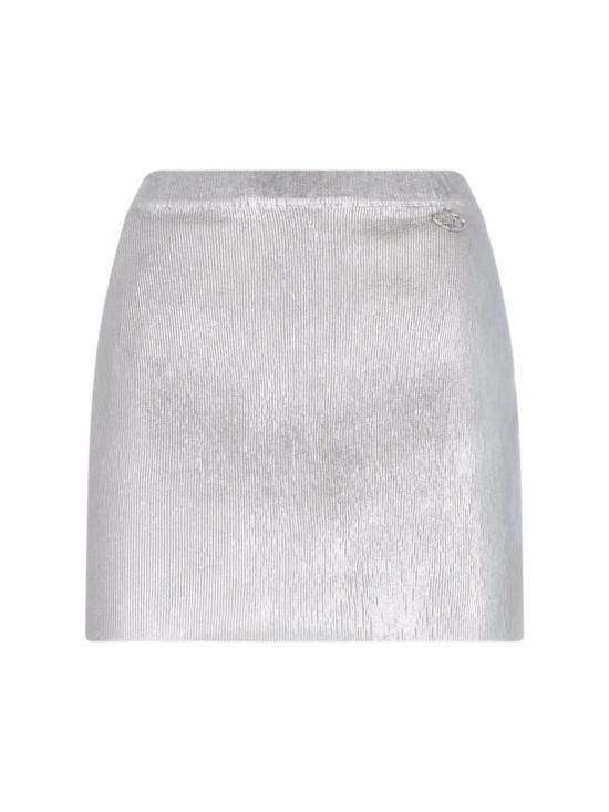  디젤 숏 스커트 플레어 미니 스커트 M 이시 실버