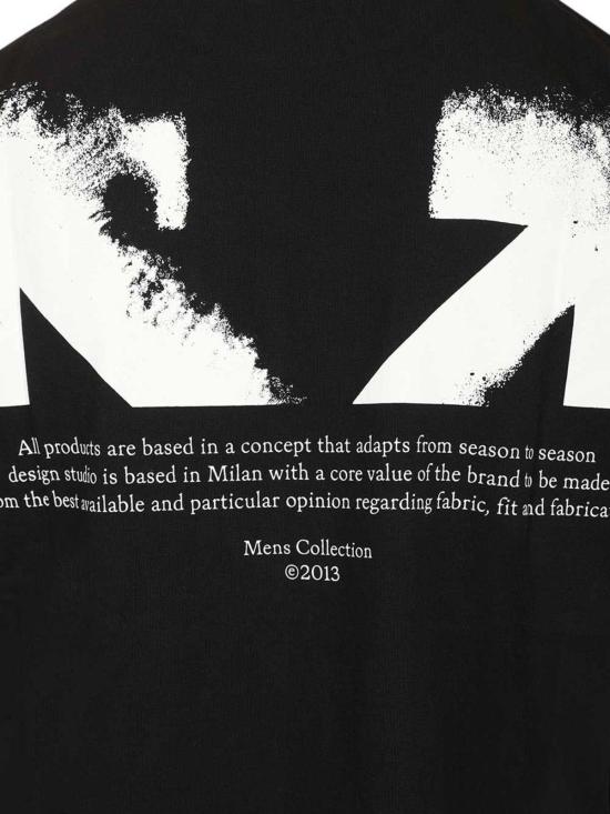  오프화이트 반팔 티셔츠 하프 애로우 티셔츠 블랙 - OFF WHITE