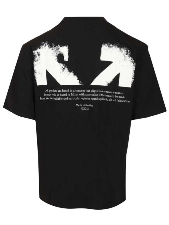  오프화이트 반팔 티셔츠 하프 애로우 티셔츠 블랙 - OFF WHITE