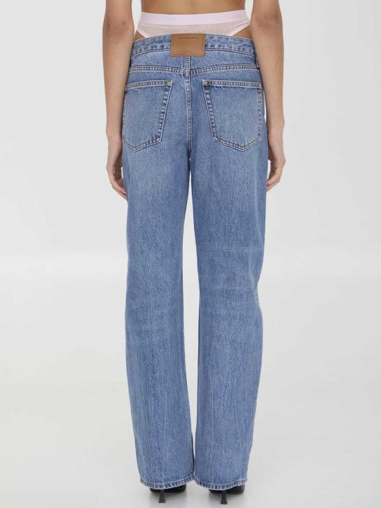  알렉산더 왕 데님 팬츠 스트레이트 레그 진 (보라색) - ALEXANDER WANG