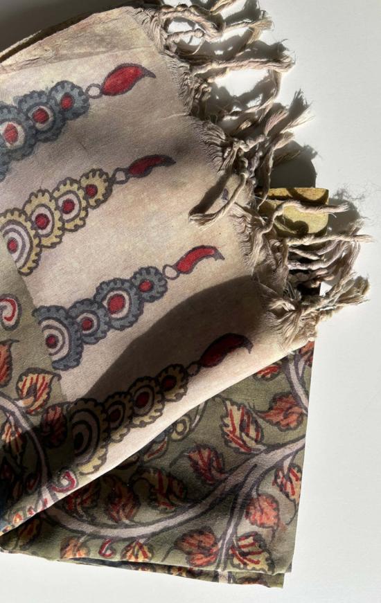  투 머플러/스카프 천연 염색 스카프 차 2종 - TWO