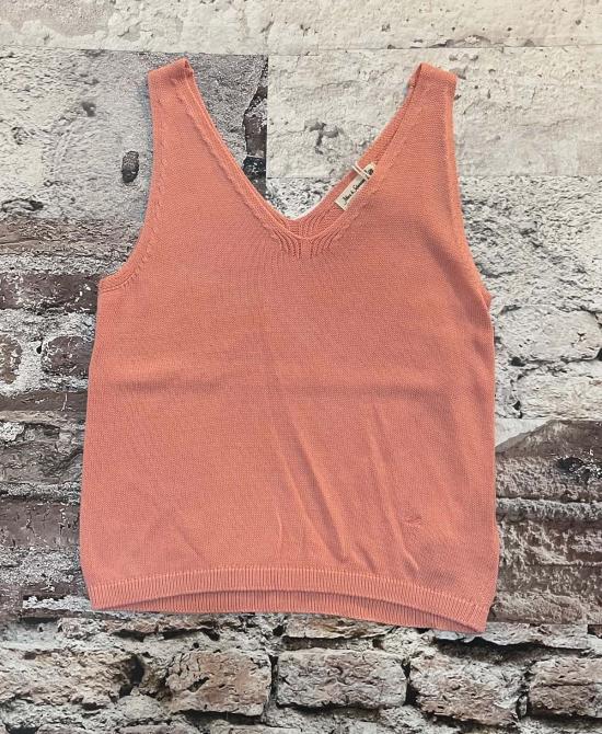  메르츠 비 슈바넨 민소매 티셔츠 Merz B. Schwanen 니트 탑 피치