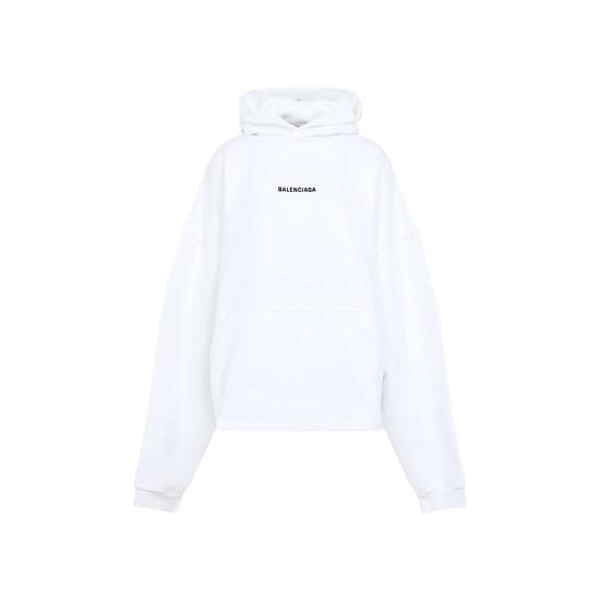  발렌시아가 스웨터 후드티 화이트 블랙 - BALENCIAGA