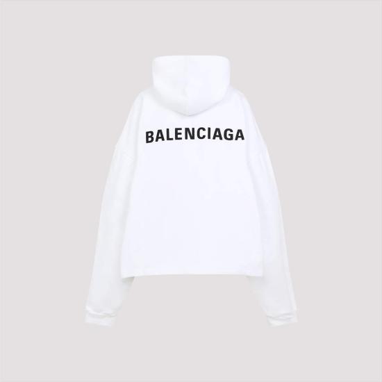  발렌시아가 스웨터 후드티 화이트 블랙 - BALENCIAGA