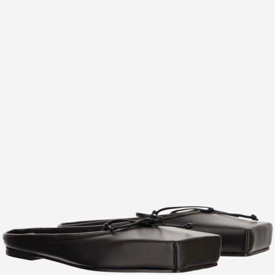  자크뮈스 플랫 슈즈 레 뮬 플라테 발레 플랫 블랙 - JACQUEMUS