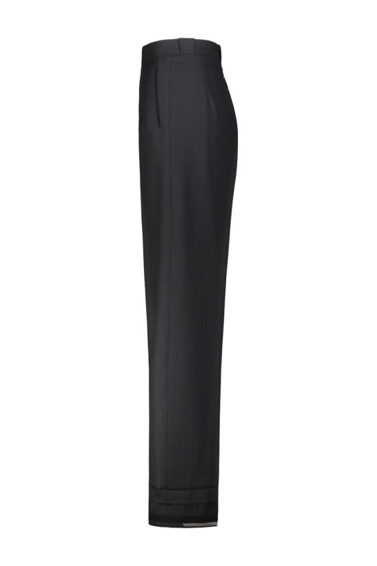  마르지엘라 스트레이트 팬츠 메종  블랙 울 팬츠 - MAISON MARGIELA