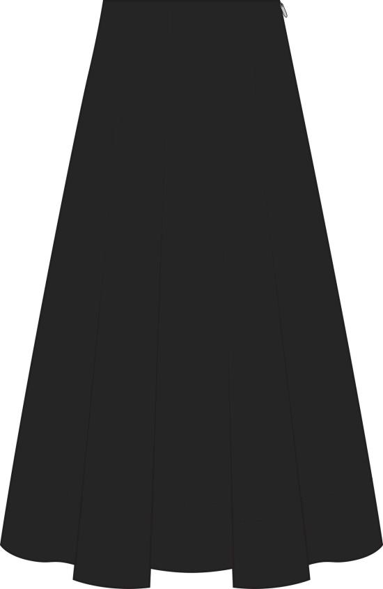  가니 롱 스커트 듀셰스 새틴 롱 서클 스커트 블랙 - GANNI