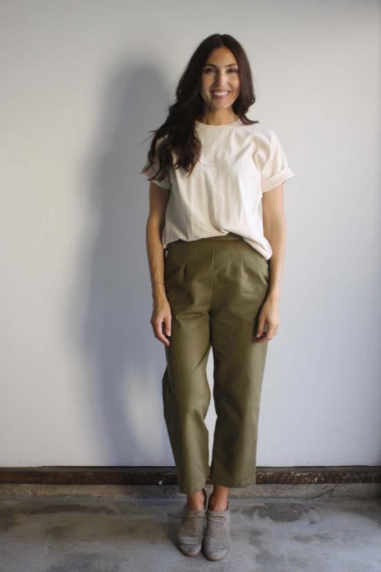  Myrtle 스트레이트 팬츠 머틀 나오미 팬츠 골든 올리브 트윌