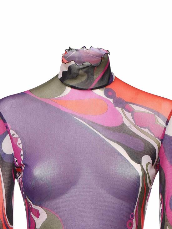  푸찌 롱 원피스 푸치 튤 드레스 멀티 컬러 - PUCCI