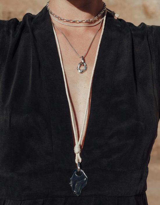  클레드 목걸이/팬던트 체인으로 엮은 목걸이 - CLED