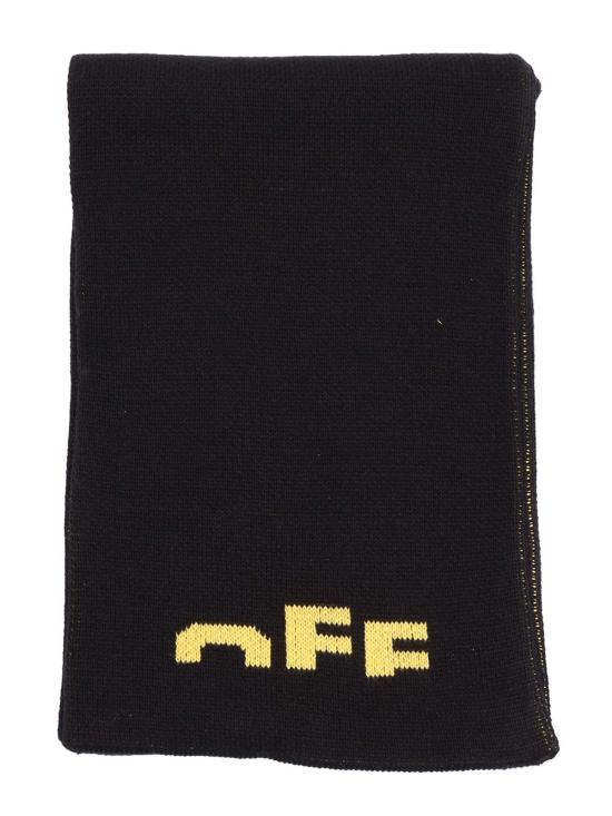  [키즈] 오프화이트 넥워머/머플러/스카프 타입 로고 아동용 스카프 - OFF WHITE