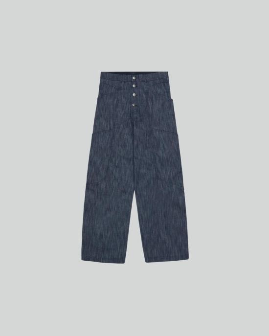  장 뤽 앰브리지 라벨 스트레이트 팬츠 J.L A.L Rhodus 맨틀 팬츠 Rhodus