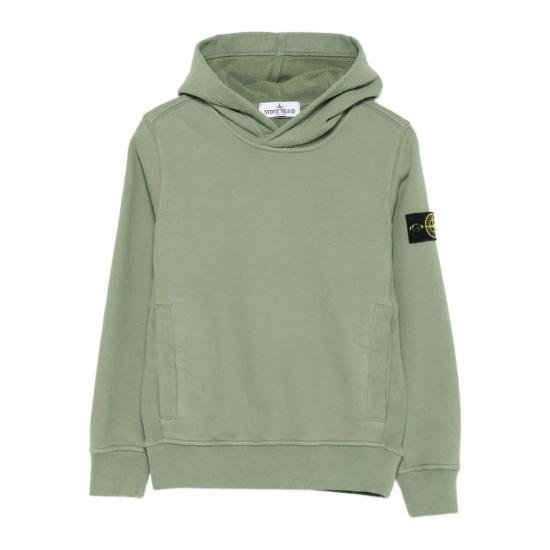 [키즈] 스톤 아일랜드 풀오버 키즈 스웨트셔츠 세이지 그린