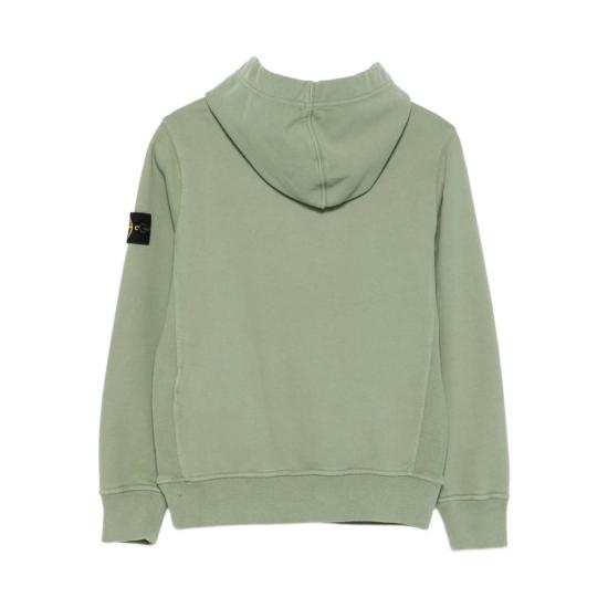  [키즈] 스톤 아일랜드 풀오버 키즈 스웨트셔츠 세이지 그린 - STONE ISLAND