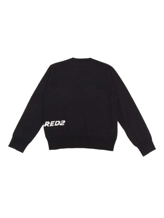  [키즈] 디스퀘어드2 풀오버 키즈  니트 스웨터 블랙 - DSQUARED2