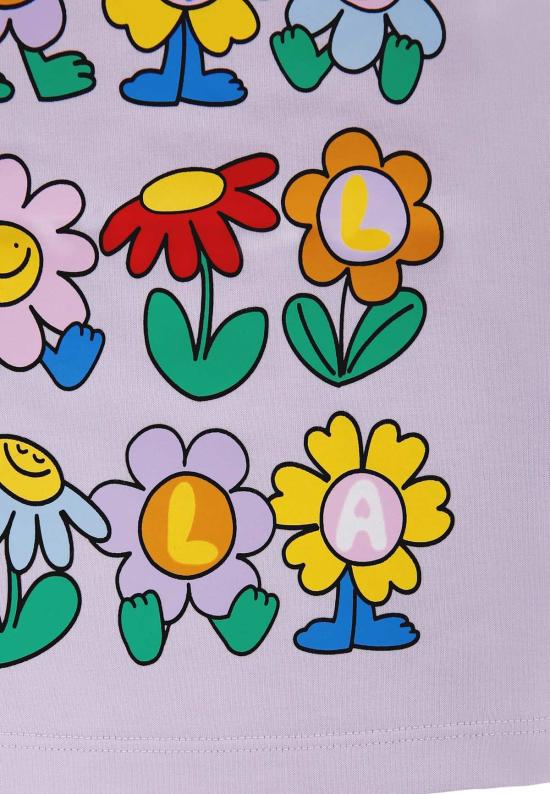  [키즈] 스텔라 맥카트니 탑 어린이용  꽃무늬 티셔츠 (라일락색) - STELLA MCCARTNEY