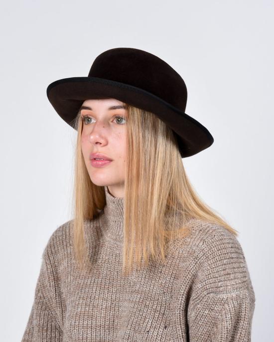  Brookes Boswell 모자 남녀공용 브룩스 보스웰 캐시  초콜릿 브라운 벨벳 펠트