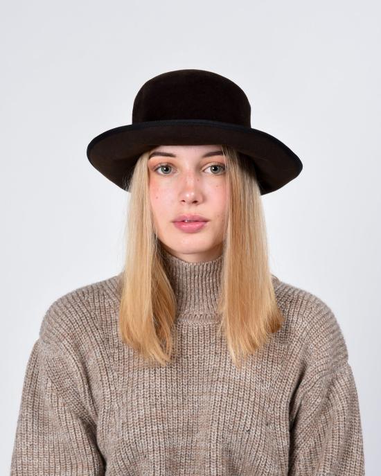  Brookes Boswell 모자 남녀공용 브룩스 보스웰 캐시  초콜릿 브라운 벨벳 펠트 - OTHER BRANDS