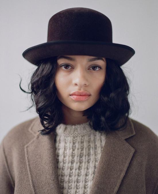  Brookes Boswell 모자 남녀공용 브룩스 보스웰 캐시  초콜릿 브라운 벨벳 펠트 - OTHER BRANDS