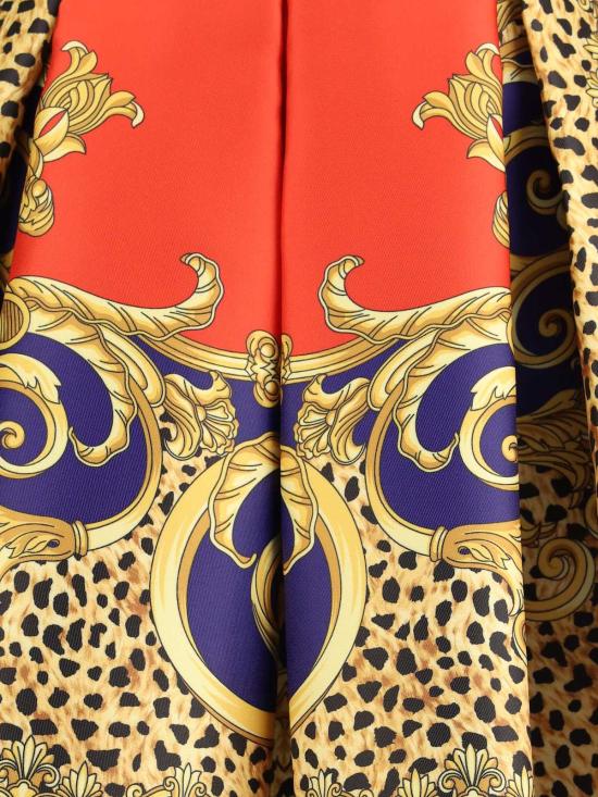  베르사체 숏 스커트 실크 블렌드 듀셰스 미니 스커트 - VERSACE