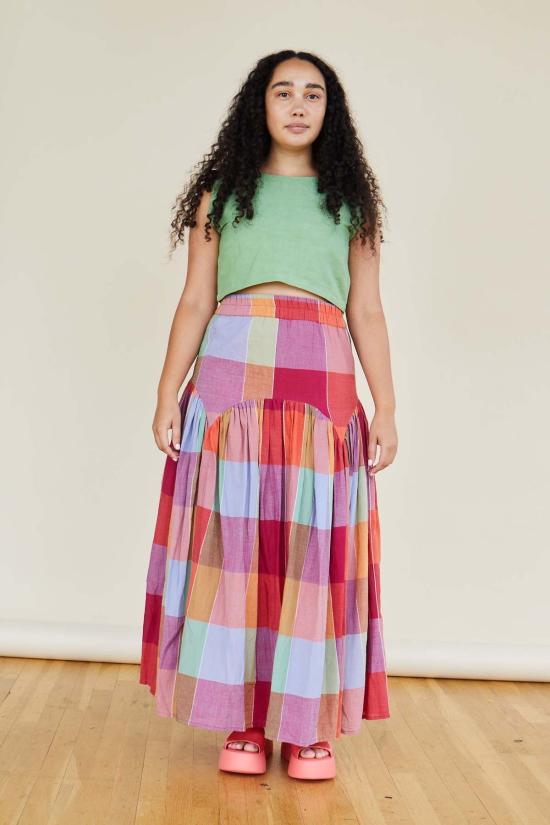  RUJUTA SHETH 롱 스커트 루주타 셰스 레일라 스커트 피크닉 체스 - OTHER BRANDS