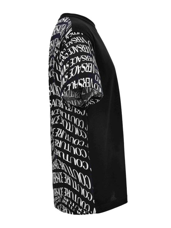  베르사체 반팔 티셔츠 진 쿠튀르 티셔츠 블랙 - VERSACE