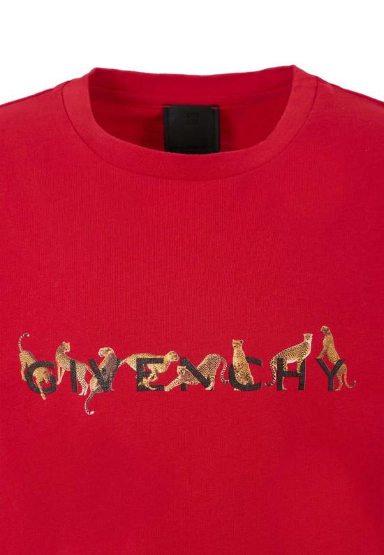  [키즈] 지방시 티셔츠 키즈  로고 티셔츠 버건디 - GIVENCHY
