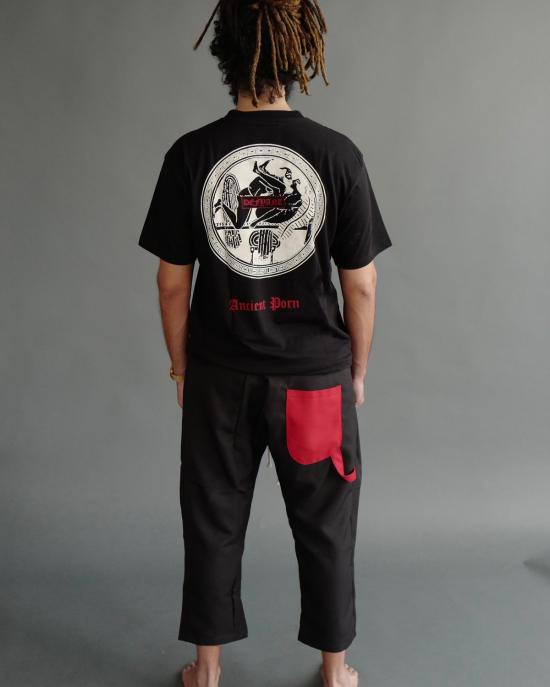  디파인트 반팔 티셔츠 Dfynt Ancient Porn Tee Black - DFYNT