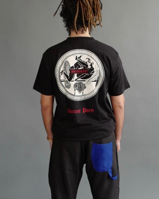  디파인트 반팔 티셔츠 Dfynt Ancient Porn Tee Black - DFYNT