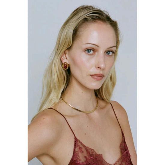  헤븐 메이헴 이어링 프라이즈  버건디 - HEAVEN MAYHEM