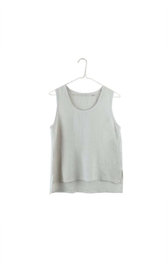  잇이즈웰 LA 민소매 티셔츠 잇이즈웰 L.A. 오가닉 거즈 탱크 화이트 - IT IS WELL L.A.