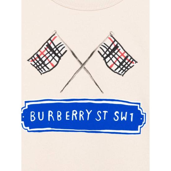  [키즈] 버버리 풀오버 키즈 스웨터 뉴트럴 컬러 - BURBERRY