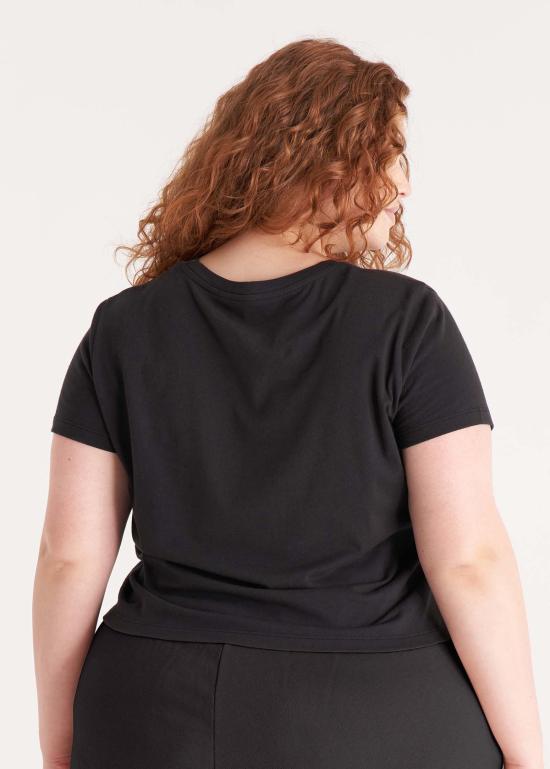  더 스탠다드 스티치 민소매 티셔츠 스탠다드 스티치 크롭탑 블랙 - THE STANDARD STITCH