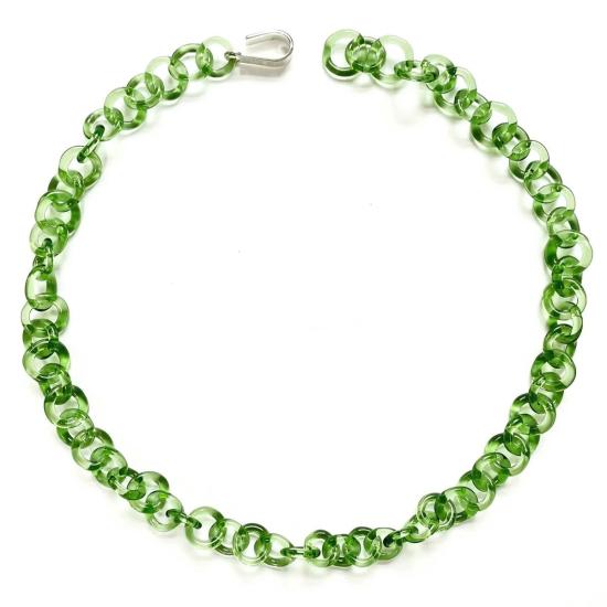  제인 다렌스부르그 목걸이/팬던트 제인 다렌스버그 타이니 그린 글래스 체인 목걸이 리프 그린