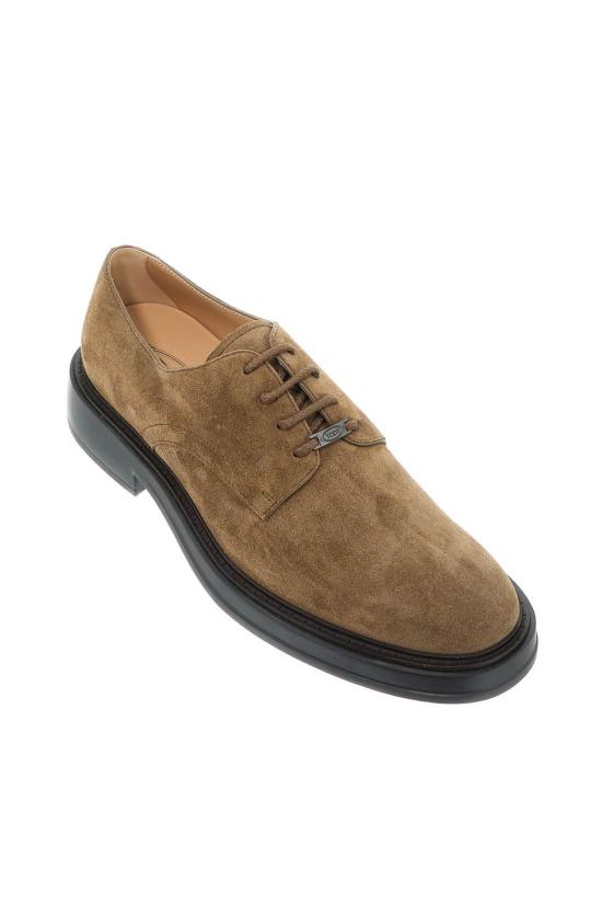  토즈 로퍼 스웨이드 가죽 레이스업  베이지 - TODS