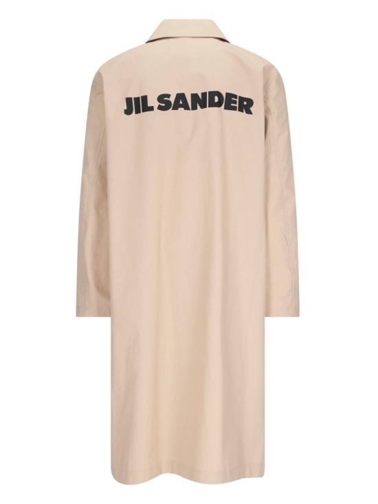 질샌더 트렌치 코트 질 샌더 로고  베이지 - JIL SANDER