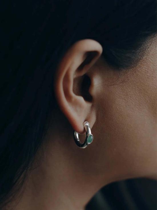  만시 이어링 Maancy 데이 앤 나이트 리버서블 후프 - MAANCY