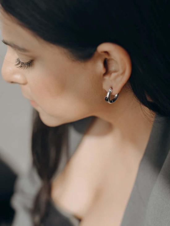  만시 이어링 Maancy 데이 앤 나이트 리버서블 후프 - MAANCY